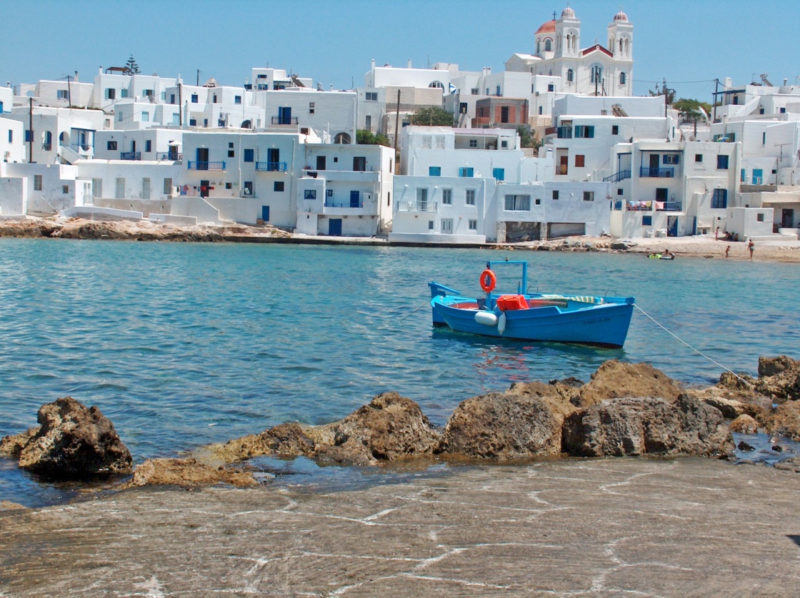 'naousa paros boat blue holidays summer greece hellas' - Πάρος